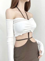 ディープホルターマキシスカート/[SEOW] 670. Deep halter maxy sk