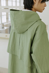 unisex long hood coat bright khaki