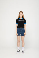 ORIGINAL RINGER CROP T-SHIRT black (4647243645046)