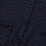 スモールチェリーポップルVネックニットカーディガン / SMALL CHERRY POPPLE V-NECK KNIT CARDIGAN [NAVY]