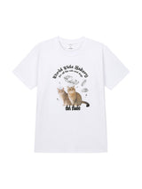 キャットベーカリーTシャツ / 0 1 cat bakery t-shirt - WHITE