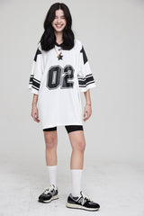 フットボールスタージャージオーバーサイズTシャツ / FOOTBALL STAR JERSEY OVERSIZED T-SHIRT OFF WHITE