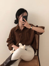 [BELLIDE MADE] ロマンスコーデュロイルーズフィットシャツ