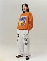 スターロゴプリントスウェットパンツ/STAR LOGO PRINTED SWEAT PANTS NAVY(CV2CFUPA01A)
