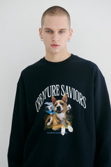 ラッキージャングルクルーネック / BSR2223FWPO067 LUCKY JUNGLE CREWNECK NAVY