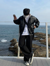メリーディタッチャブルフーディライダージャケット / MELLY DETACHABLE HOODY RIDER JACKET(2COLOR)