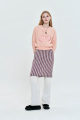 BIG CHERRY TERRY NAPPING CROP SWEATSHIRT [SALMON]