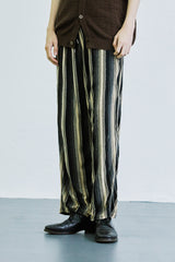 アイロ グランジ ストライプ ジャージ バンディング パンツ / airo grunge stripe jersey banding pants brown