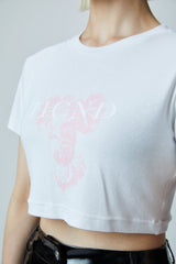 グラフィックプリントクロップドTシャツ / GRAPHIC PRINT CROPPED T-SHIRT