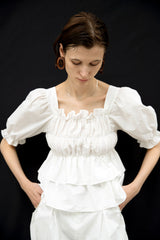 Magnolia puffy cotton blouse (6569462497398)