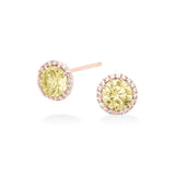 ワンキュービックイヤリング / Yellow One Cubic Earring (rosegold)