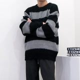 EVヘアーオーナメントストライプニット/EV Hair Ornament Striped Knitwear (3 colors)