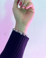 [ITZY Ryujin/Wooah Sora/Bad villain Kelly] Simple thick silver ball chain bracelet