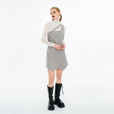 One-shoulder One-piece [Gray]