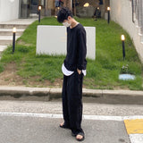 ロングレイヤードUネックタンクトップTシャツ