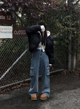 [BELLIDE MADE] スモーククリーミー2wayショートパッディング