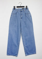 ビションデニムパンツ/no.1729 Bichon Pintuck Denim Pants (2color)
