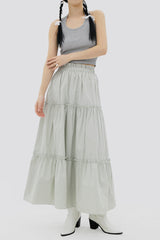 フリルカンカンロングスカート/Frill kangkang long skirt (3color)