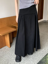 フィッションツーウェイプリーツロングスカート / Fiction two-way pleated long skirt