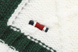 ボードワッフルカーディガン/CHECKER BOARD WAFFLE CARDIGAN_GREEN