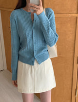 Colorful Twist Knit Cardigan (13color)