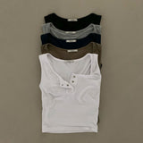 [Bellide made] Get-Up Snap Button Sleeveless