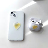 Yellow - Color Jelly Heart AirPods Case_matt