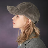 Fur logo point ball cap GRAY