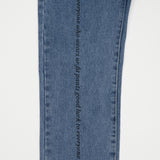 LETTERING STRAIGHT FIT DENIM PANTS [6886]