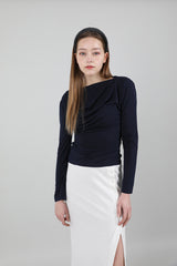 ボタンバンディングロングスカート / Button Banding Long Skirt Ivory