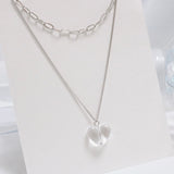 クリアムードレイヤードネックレス / clear mood layered necklace