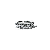[Nmixx Bae] Silver triple ribbon ring