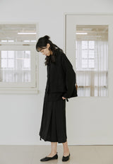 ボタンスカート / button skirt black