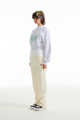 ビッグチェリーホログラムクロップスウェットシャツ / BIG CHERRY HOLOGRAM CROP SWEATSHIRT [MELANGE GRAY]
