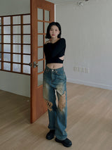 ビンテージユーズドウォッシュ加工デニム/no.501 Vintage Used Washed Denim