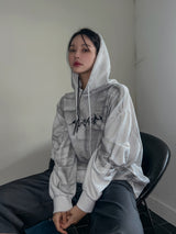 (UNISEX)スプレープリントウォッシングフード