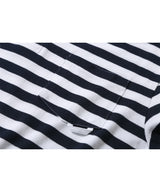 ストライプピケTシャツ/Stripe Pique Tee (Navy)