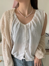 ノッティングローズクオーツネックレス / [925silver] Notting rose quartz Necklace
