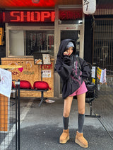 [UNISEX] Heart bunny oversized hoodie