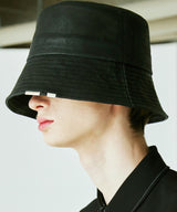 DENIM CARBON COATED CHAIN BUCKET HAT (6538804461686)