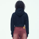 レーシングウォーマー クロップ フード / RACING WARMER CROP HOODIE (BK)