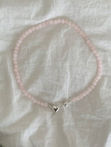 ノッティングローズクオーツネックレス / [925silver] Notting rose quartz Necklace