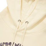 WITTY BUNNY PATCHWORK GRAPHIC NAPPING HOODIE [IVORY]