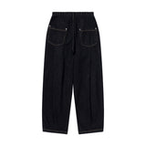 ディープタックポイントデニムパンツ / DEEP TUCK POINT DENIM PANTS - BLACK