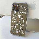 ホワイト　Dドンガンガジスマホケース