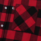 オーバーフィットフランネルシャツ/OVERFIT FLANNEL SHIRTS-RED+BLACK