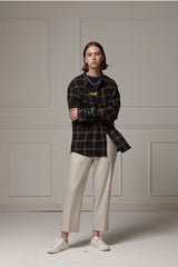 Cropped slacks - Ivory (4622120616054)