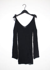 リボンオープンショルダーニット / Ribbon Open Shoulder Knit (4color)