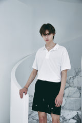 COLLAR IRON TIP PIQUE T-SHIRT WHITE (6566845153398)