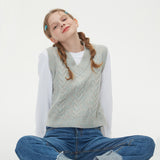 CABLE KNIT VEST_MINT (6610822234230)